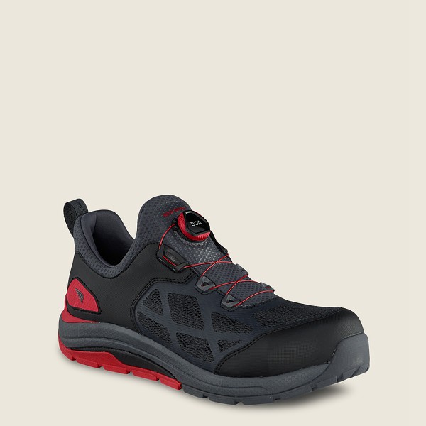 Red Wing Work Sko Cooltech™ Athletics - Safety Toe - Svart/Rød - Herre 6028-YMGTV